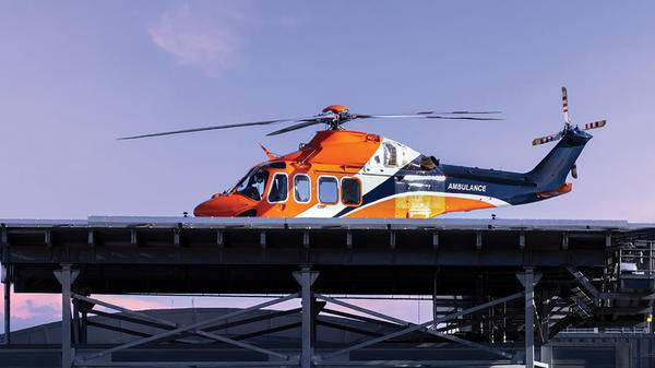 Helicopter parked