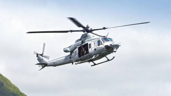 Helicopter mid-flight
