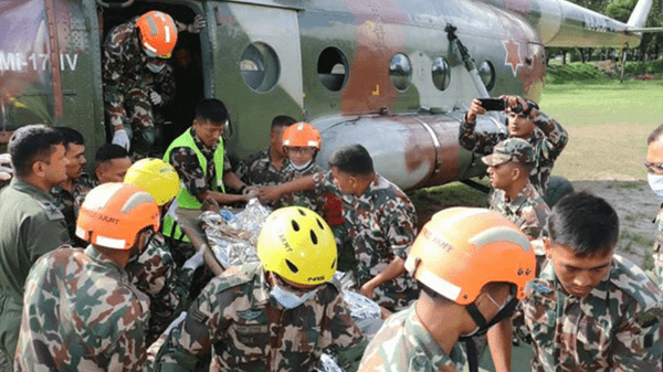 Nepal flood rescue