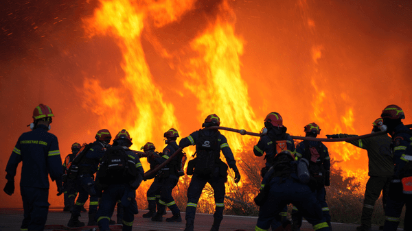 Two killed after firefighting Bell helicopters collide during Greek wildfire response 