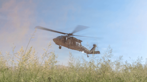 US UH-60L Black Hawk helicopter