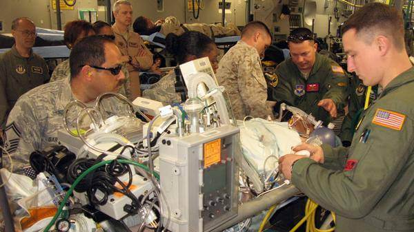 US Air Force medevac flight