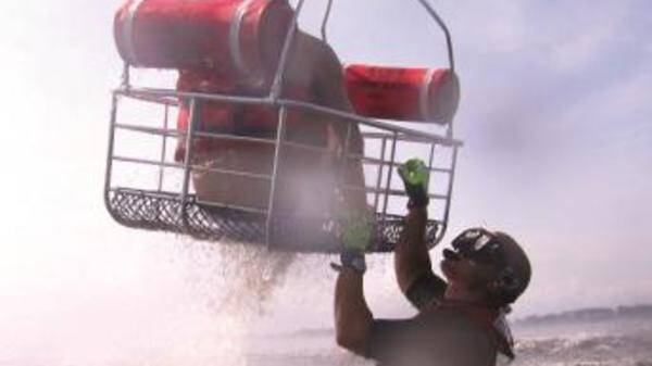 USCG winching unconscious patient
