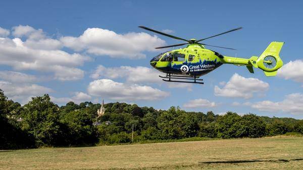 GWAAC helicopter landing in stroud