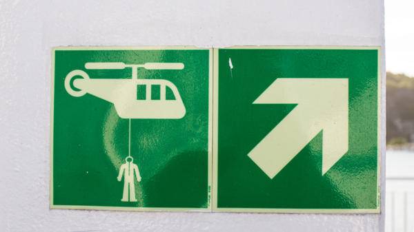 helicopter hoist rescue sign