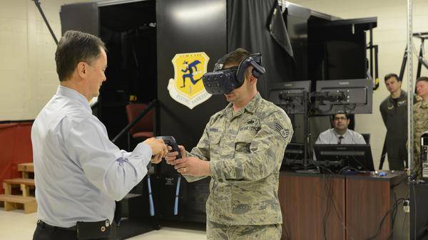 pilot simulator training U.S. Air National Guard photo by 1st Lt. Jen Pierce
