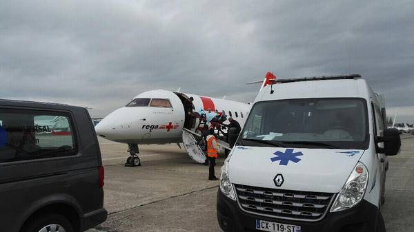 Rega flies Swiss woman injured in Paris attacks