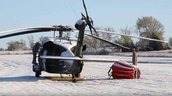 Snow helps Kansas National Guard fight Anderson Creek fire