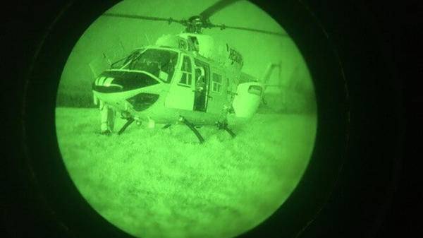 Beacon activation prompts winch rescue