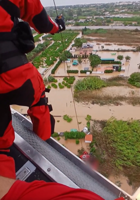 Salvamento Marítimo operating during the Valencia floods