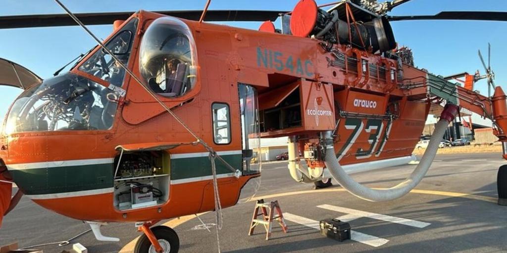 Air Cranes and Super Pumas continue to support firefighting in