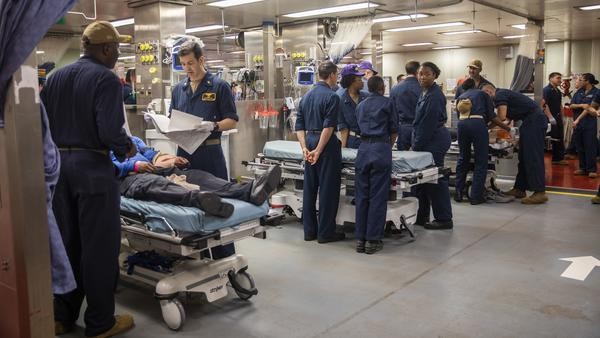 Mass casualty drill USNS Comfort