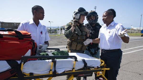 Mass casualty drill USNS Comfort