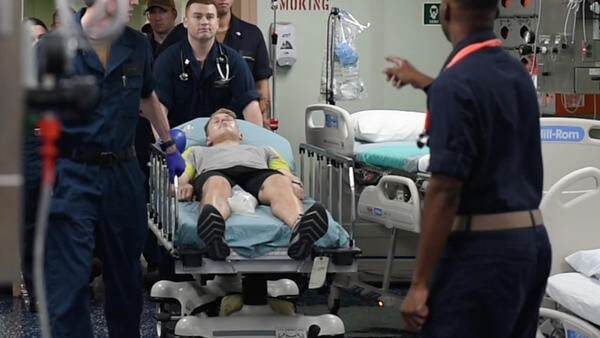 Mass casualty drill USNS Comfort