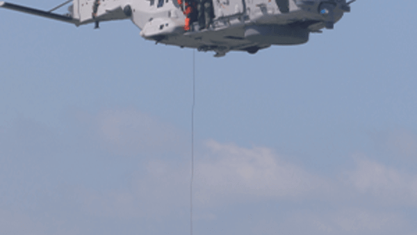 Helicopter aided rescue at sea