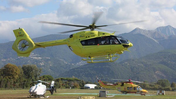 Helicopter taking off