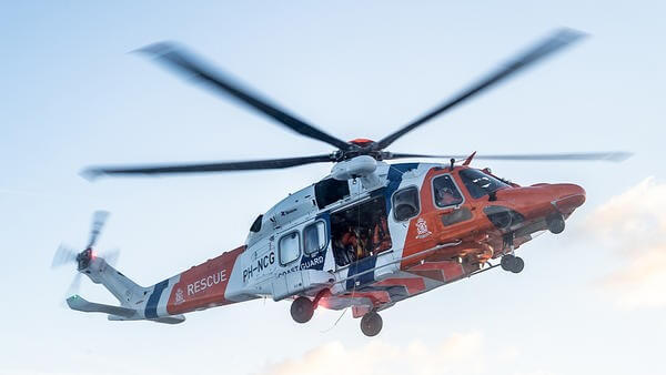Helicopter mid air