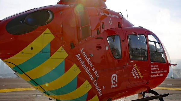 Helicopter parked