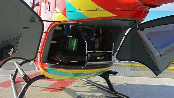 View of inside of London air ambulance