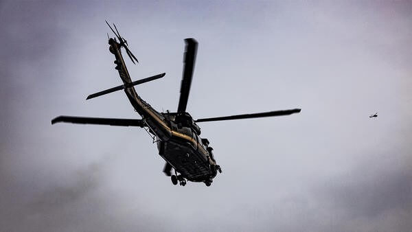 Helicopter in sky