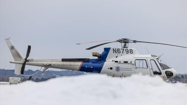 Helicopter parked