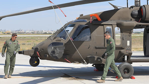 Helicopter parked