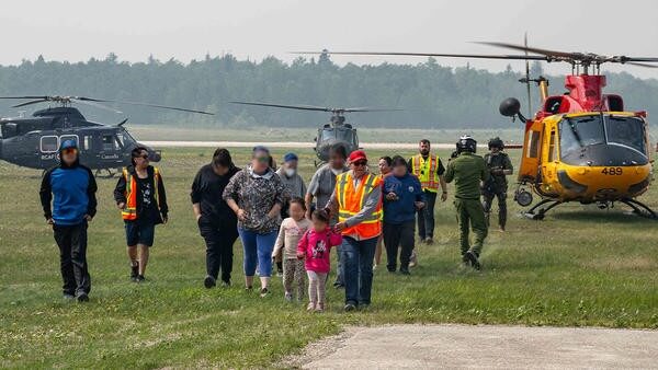 People being escorted